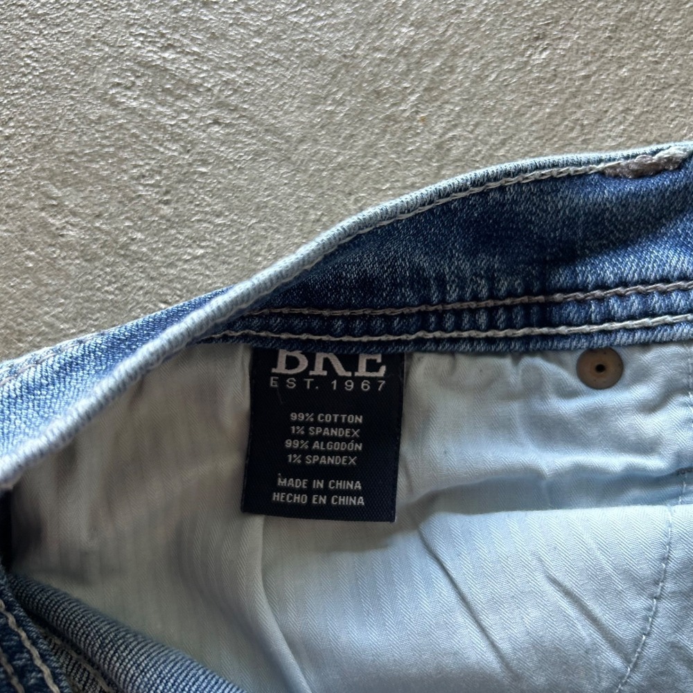 BKE Jake Straight Jeans Men 32x32 Blue Medium Wash Denim Stretch Contrast Stitch - Picture 4 of 10